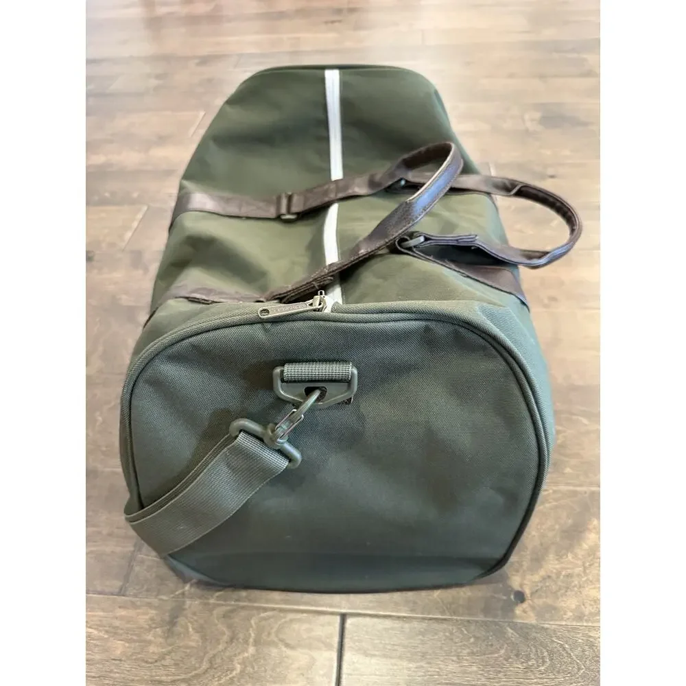 Herschel Supply Co. Ravine Duffel Bag Green Faux Leather Handle